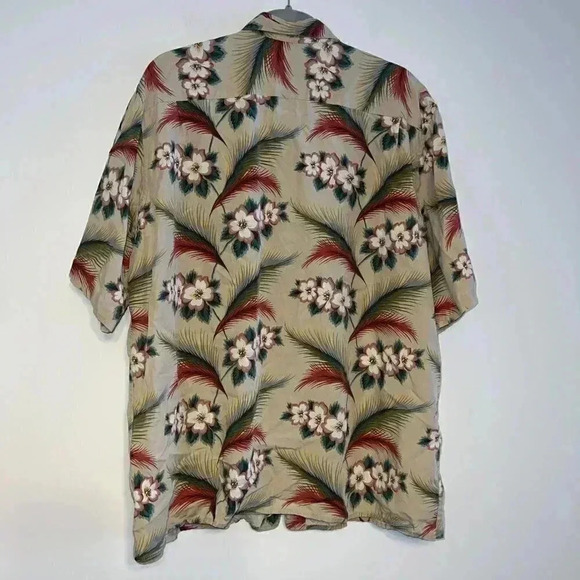 Vintage Reyn Spooner Hawaiian Linen Blend Floral Print S/S Shirt Button Down XL - Picture 2 of 7